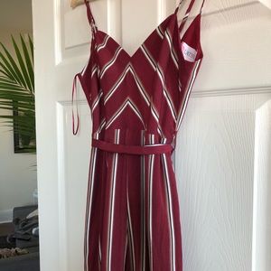 Pants - Striped low back jumpsuit Pants - Striped low back jumpsuit